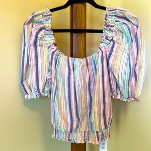 Urban Outfitters stripe multi color top  nwt